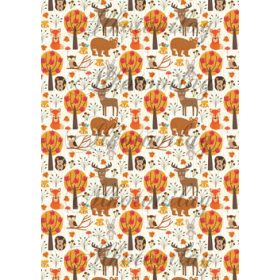 Őszi erdő állatkákkal