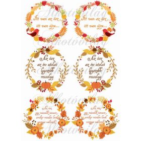 Őszi koszorú kismadárral