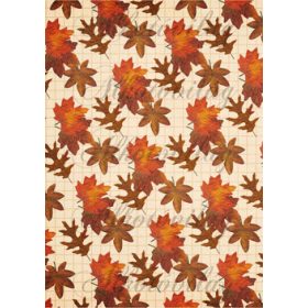 Őszi levelek négyzetrácsos alapon