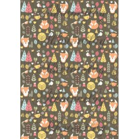 Rókák sötétbarna alapon