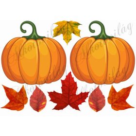 Tökök őszi levelekkel