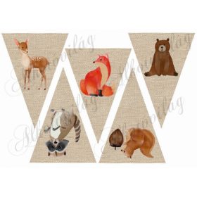 Zsákvászon banner állatkákkal