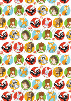 Erdei állítok körökben gombák között