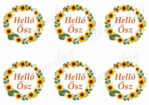 Wreaths with sunflowers - with the inscription HELLO AUTUMN