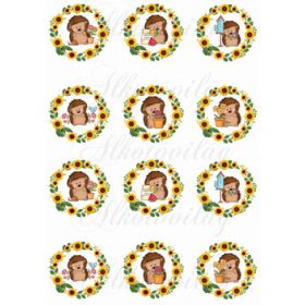 Napraforgós koszorúk sünikkel KICSIBEN