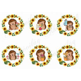 Napraforgós koszorúk sünikkel