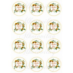 Napraforgós körök- Helló Ősz felirattal KICSIBEN