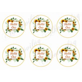 Napraforgós körök- Helló Ősz felirattal