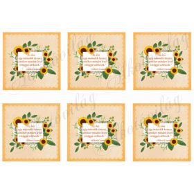 Napraforgós négyzet őszi idézettel