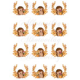 Narancssárga leveles ágak sünikkel KICSIBEN