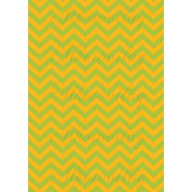 Zöld-narancs chevron csíkok