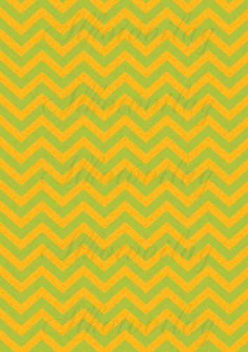 Green-orange chevron stripes