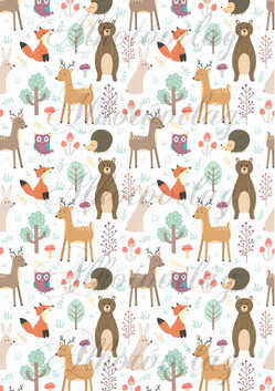 Az erdő cuki lakói - őzike, róka, maci nyuszi, süni, bagoly