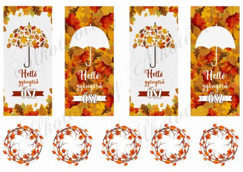 Helló gyönyörű ősz - blokkok könyvjelzőnek, dekorációnak