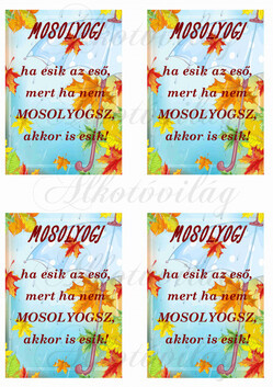 MOSOLYOGJ ha esik őszi háttérrel 4db