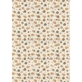   Őszi kollekció - Barnás és szürkés virágok bézs alapon