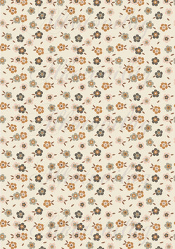 Őszi kollekció - Barnás és szürkés virágok bézs alapon