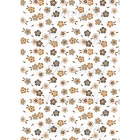   Őszi kollekció - Barnás és szürkés virágok fehér alapon