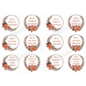   Csodálatos őszi koszorúk virágokkal, gombákkal- MA SE FELEJTS EL MOSOLYOGNI feliratokkal