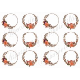 Csodálatos őszi koszorúk virágokkal, gombákkal