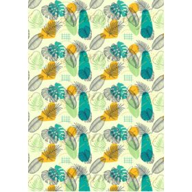   Filodendron, fikusz és más levelek sárga- zöld árnyalatokban