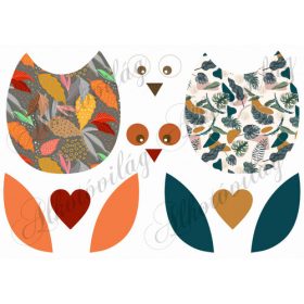 Bagoly részekre bontva őszi színekben