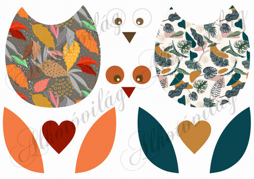 Bagoly részekre bontva őszi színekben