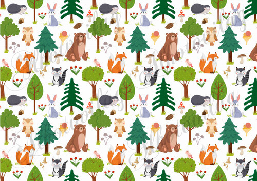 CUKI ERDŐLAKÓK FÁK KÖZÖTT - RÓKA, BORZ, MACI, BAGOLY, CSIGA- FEKVŐBEN