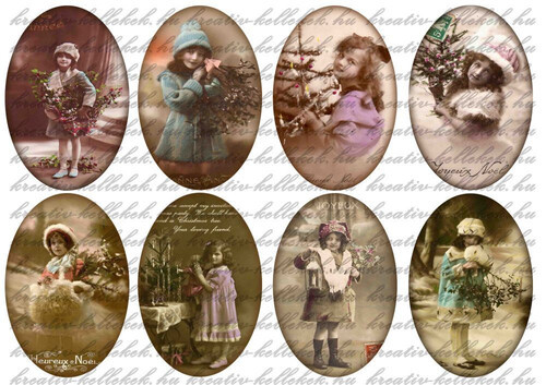 Gyermekek karácsonya oválisok 