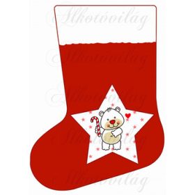Mikuláscsizma cukorkabotos macival csillaggal
