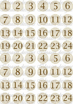 Adventi számok – barna