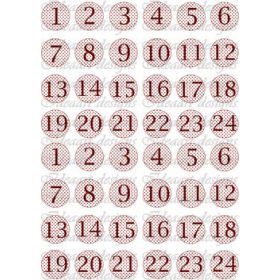 Adventi számok – bordó