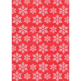 Hópelyhek piros háttérrel