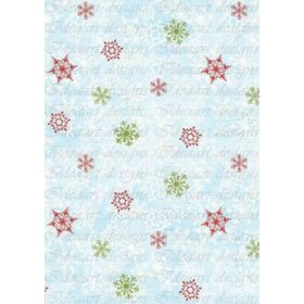 Színes hópelyhek kék háttérrel