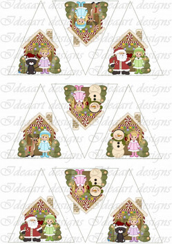 Mézeskalácsház fenyődíszhez