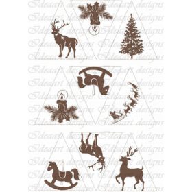 Sziluett minta fenyődíszhez