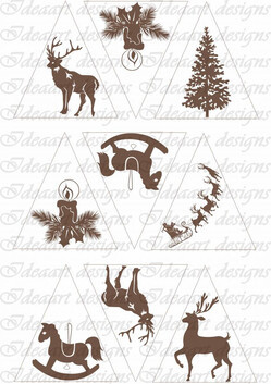 Sziluett minta fenyődíszhez