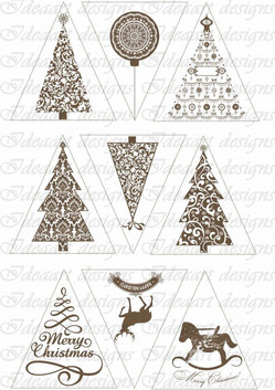 Sziluett minta fenyődíszhez 2