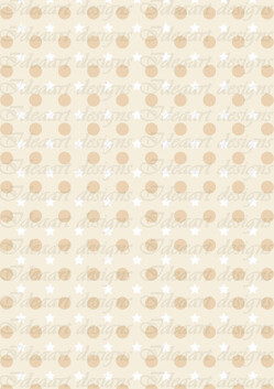 Pöttyök és csillagok bézs alapon