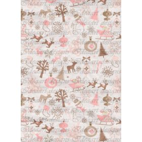 Barna – rózsaszín karácsonyi minták