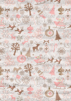 Barna – rózsaszín karácsonyi minták