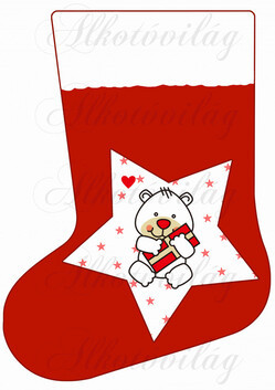 Mikuláscsizma macis csillaggal