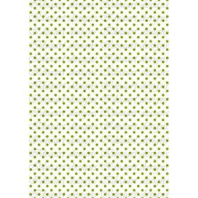 Zöld  pöttyök fehér alapon