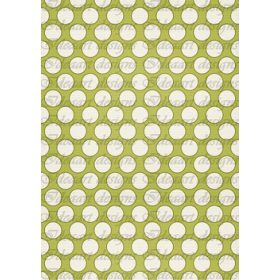 Nagy fehér pöttyök zöld alapon