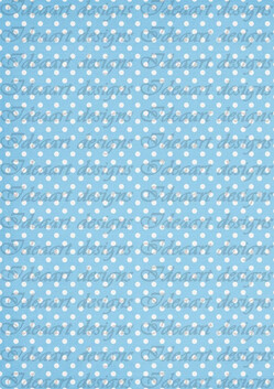 Fehér pöttyök világoskék alapon