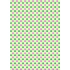 Zöld-lila pöttyök halványzöld alapon