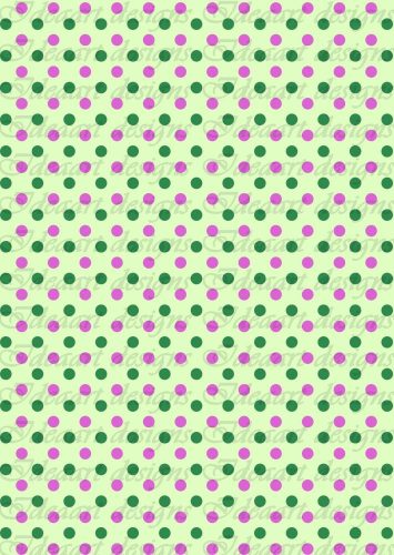 green-purple dots on a pale green background