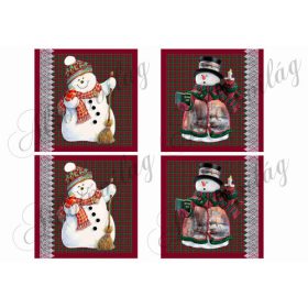 Hóemberkék bordó alapon 10x10 cm