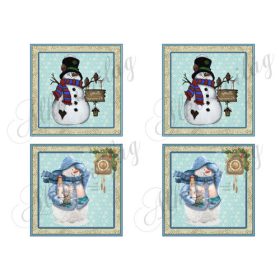 Hóemberkék kék alapon 10x10 cm
