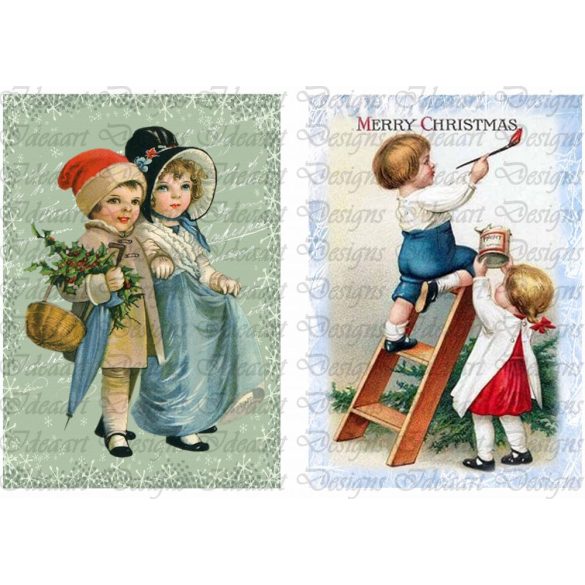 Vintage karácsonyi gyermekek